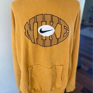 Vintage 90s Nike Men's Golden Hoodie Sweater Made in the USA